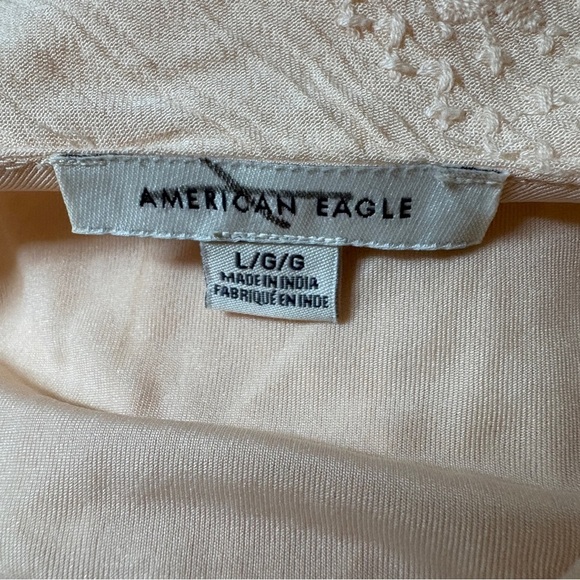 American Eagle Cream Lace Trim Romper – Size Large - Picture 3 of 4